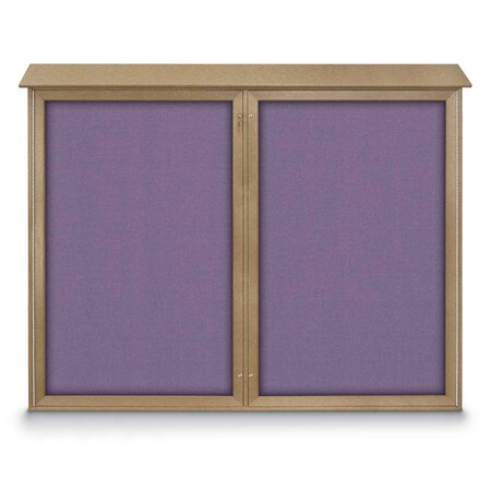 United Visual Products Open Faced Easy Tack Board, 48"x36", Grey Fabric/Gold UV9001AEZ-GREY-GOLD